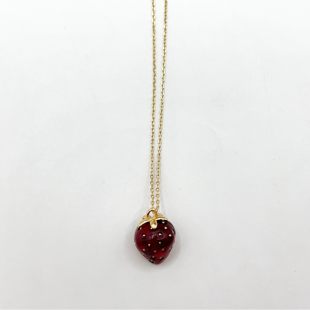 KS837-Kate Spade strawberry necklace